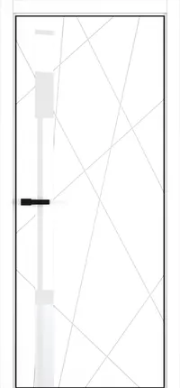 Chaos ДО ART Lite White Pure 800*2000 Белая эмаль ALU Черная с 4-х зпз 196