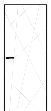 Chaos ДГ ART Lite 800*2000 Белая эмаль ALU Черная с 4-х зпз 196