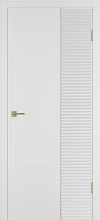 Linea HR2 ДГ 800*2000 Белая эмаль Молдинг Золото