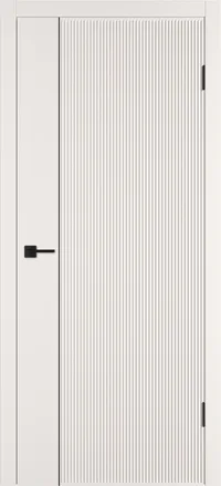 Linea VR1 ДГ 800*2000 Слоновая кость эмаль Молдинг Черный