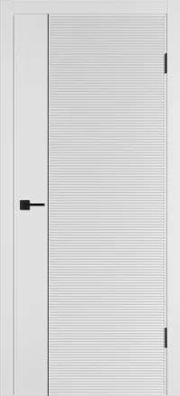 Linea HR1 ДГ 800*2000 Белая эмаль Молдинг Черный