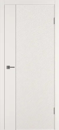 Linea DR1 ДГ 800*2000 Слоновая кость эмаль Молдинг Серебро