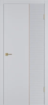 Linea HR2 ДГ 800*2000 Светло-серая эмаль Молдинг Золото