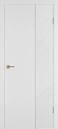 Linea ART2 ДГ 800*2000 Белая эмаль Молдинг Золото