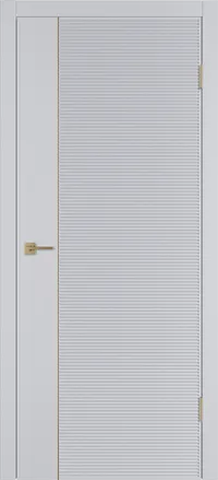 Linea HR1 ДГ 800*2000 Светло-серая эмаль Молдинг Золото