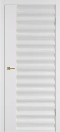 Linea HR1 ДГ 800*2000 Белая эмаль Молдинг Золото