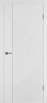 Linea ART1 ДГ 800*2000 Белая эмаль Молдинг Серебро