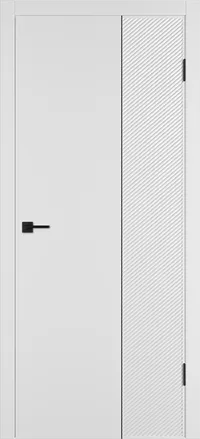 Linea DR2 ДГ 800*2000 Белая эмаль Молдинг Черный