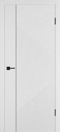 Linea ART1 ДГ 800*2000 Белая эмаль Молдинг Черный