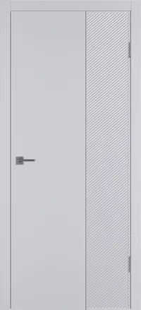 Linea DR2 ДГ 800*2000 Светло-серая эмаль Молдинг Серебро