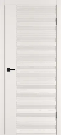 Linea HR1 ДГ 800*2000 Слоновая кость эмаль Молдинг Черный