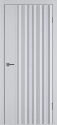 Linea VR1 ДГ 800*2000 Светло-серая эмаль Молдинг Серебро