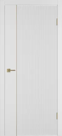 Linea VR1 ДГ 800*2000 Белая эмаль Молдинг Золото