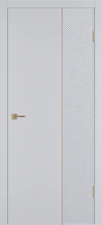 Linea DR2 ДГ 800*2000 Светло-серая эмаль Молдинг Золото