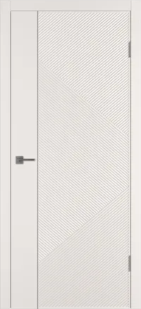 Linea ART1 ДГ 800*2000 Слоновая кость эмаль Молдинг Серебро