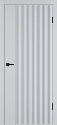 Linea VR1 ДГ 800*2000 Светло-серая эмаль Молдинг Черный