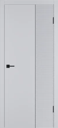 Linea HR2 ДГ 800*2000 Светло-серая эмаль Молдинг Черный