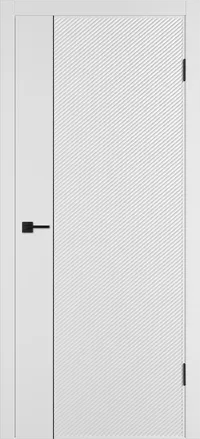 Linea DR1 ДГ 800*2000 Белая эмаль Молдинг Черный