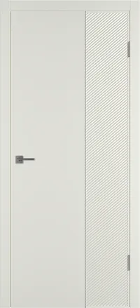 Linea DR2 ДГ 800*2000 Магнолия эмаль Молдинг Серебро