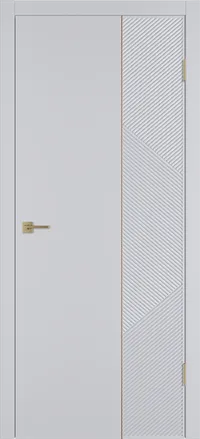 Linea ART2 ДГ 800*2000 Светло-серая эмаль Молдинг Золото