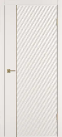 Linea DR1 ДГ 800*2000 Слоновая кость эмаль Молдинг Золото