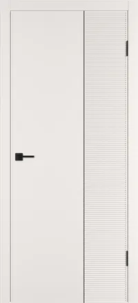 Linea HR2 ДГ 800*2000 Слоновая кость эмаль Молдинг Черный