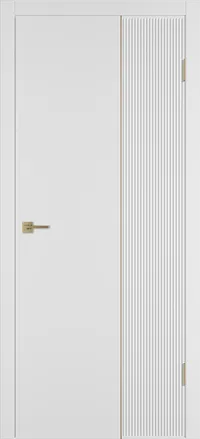 Linea VR2 ДГ 800*2000 Белая эмаль Молдинг Золото