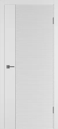 Linea HR1 ДГ 800*2000 Белая эмаль Молдинг Серебро