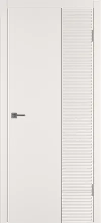 Linea HR2 ДГ 800*2000 Слоновая кость эмаль Молдинг Серебро