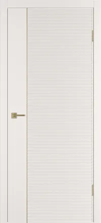 Linea HR1 ДГ 800*2000 Слоновая кость эмаль Молдинг Золото