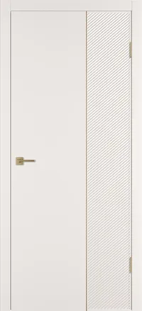 Linea DR2 ДГ 800*2000 Слоновая кость эмаль Молдинг Золото