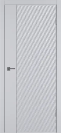 Linea DR1 ДГ 800*2000 Светло-серая эмаль Молдинг Серебро