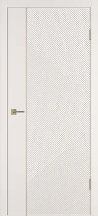 Linea ART1 ДГ 800*2000 Слоновая кость эмаль Молдинг Золото