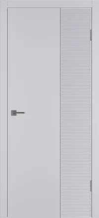 Linea HR2 ДГ 800*2000 Светло-серая эмаль Молдинг Серебро