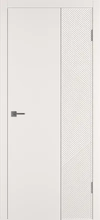 Linea ART2 ДГ 800*2000 Слоновая кость эмаль Молдинг Серебро