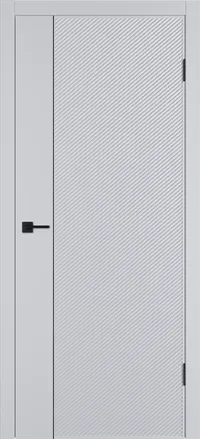 Linea DR1 ДГ 800*2000 Светло-серая эмаль Молдинг Черный