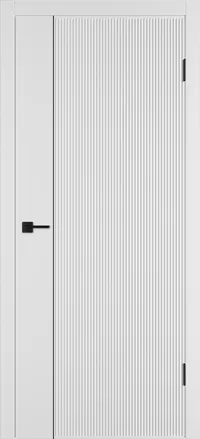 Linea VR1 ДГ 800*2000 Белая эмаль Молдинг Черный