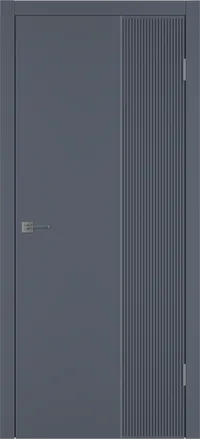 Linea VR2 ДГ 800*2000 Графит эмаль Молдинг Серебро
