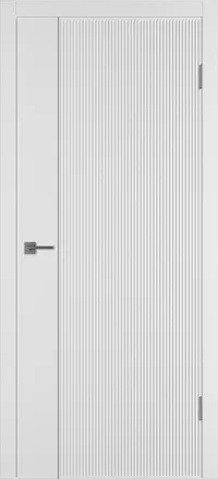 Linea VR1 ДГ 800*2000 Белая эмаль Молдинг Серебро