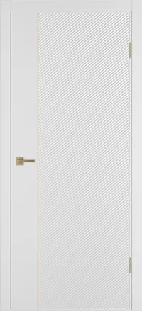 Linea DR1 ДГ 800*2000 Белая эмаль Молдинг Золото