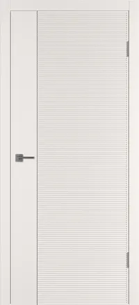 Linea HR1 ДГ 800*2000 Слоновая кость эмаль Молдинг Серебро