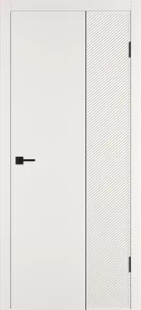 Linea DR2 ДГ 800*2000 Слоновая кость эмаль Молдинг Черный