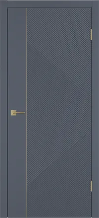 Linea ART1 ДГ 800*2000 Графит эмаль Молдинг Золото