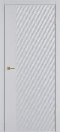 Linea DR1 ДГ 800*2000 Светло-серая эмаль Молдинг Золото