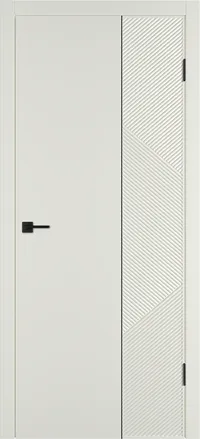 Linea ART2 ДГ 800*2000 Магнолия эмаль Молдинг Черный