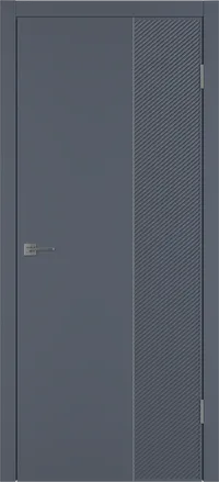 Linea DR2 ДГ 800*2000 Графит эмаль Молдинг Серебро