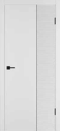 Linea HR2 ДГ 800*2000 Белая эмаль Молдинг Черный