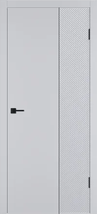 Linea DR2 ДГ 800*2000 Светло-серая эмаль Молдинг Черный