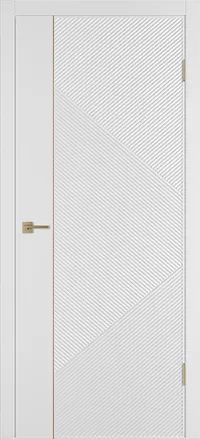 Linea ART1 ДГ 800*2000 Белая эмаль Молдинг Золото