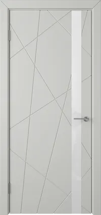 Flitta ДО White gloss 800*2000 Светло-серая эмаль
